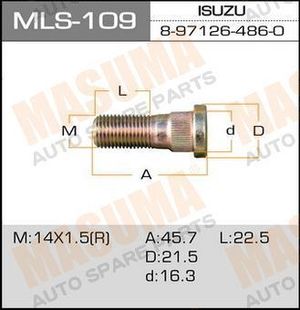 Шпилька колесная ISUZU OEM 8-97126-486-0 (TRUCK) mls109 Masuma