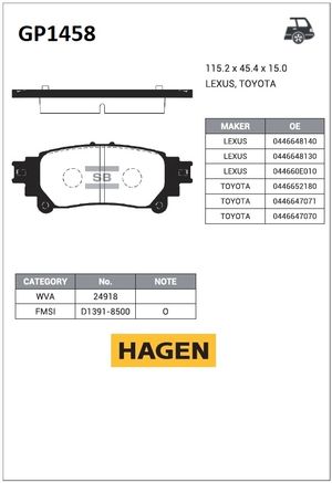 Колодки_тормозные gp1458 Sangsin
