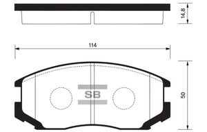 Тормозные колодки передние MITSUBISHI LANCER C6#, CB# 88-1.5-1.8 (Датчик: нет) SP1142 Sangsin