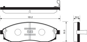 Колодки тормозные передние SP1256 SP1256 Sangsin