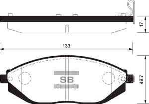 Тормозные колодки, Передние (96682858, 94564512) на Daewoo Matiz (10- ), Chevrolet Spark (10- ) / SP sp1392 Sangsin