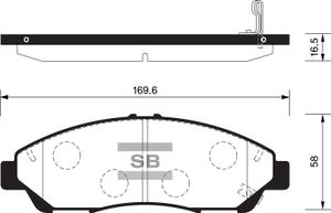 Колодки тормозные передние комплект sp1452 Sangsin
