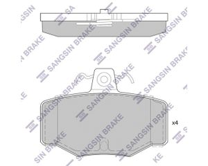 Тормозные колодки дисковые sp1741 Sangsin
