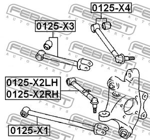 Рычаг независимой подвески колеса 0125X2RH Febest
