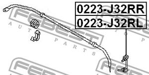 Стойка 0223J32RL Febest