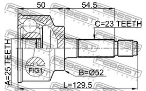 Шарнир 0310047 Febest