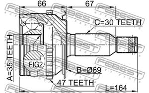 ШРУС наружный 0410KB4A47 Febest