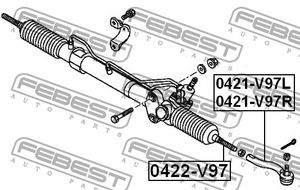 Наконечник рулевой правый для Mitsubishi Pajero/Montero IV (V8, V9) 2007> 0421v97r Febest