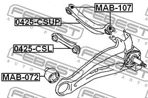 Тяга задняя поперечная нижняя 0425CSL Febest