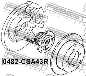 Ступица колеса 0482CSA43R Febest