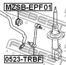 Тяга стабилизатора передняя (MAZDA 2 DE 2007-) FEB 0523TRBF Febest