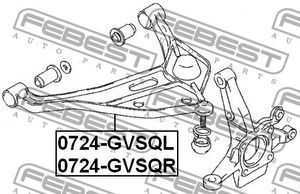 Рычаг передний правый для Suzuki Grand Vitara 1998-2005 0724gvsqr Febest