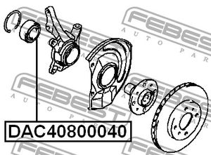 Подшипник передней ступицы для Mitsubishi Lancer Cedia (CS) 2000-2003 DAC40800040 Febest