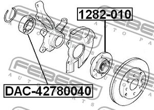 Подшипник передней ступицы для Kia Soul 2014> dac42780040 Febest