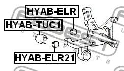 Сайлентблок заднего поворотного кулака для Hyundai Tiburon 1996-2002 HYABELR Febest