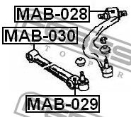 Сайлентблок переднего рычага задний для Mitsubishi Eclipse II 1995-1999 MAB028 Febest