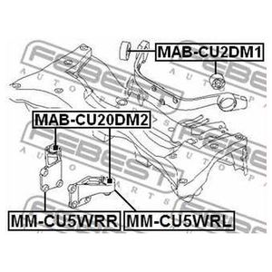 Сайлентблок заднего дифференциала для Mitsubishi Outlander (CU) 2001-2008 MABCU20DM1 Febest