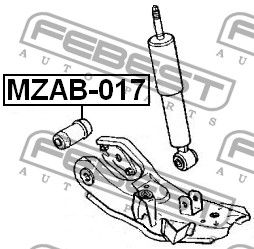 Сайлентблок переднего рычага передний для Mazda BT-50 2006-2012 MZAB017 Febest