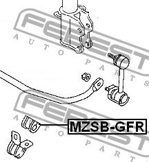 Втулка стабилизатора FEBEST MZSBGFR (D16mm) MAZDA-626 GF MZSBGFR Febest