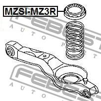 Опора задней пружины верхняя для Mazda Mazda 3 (BL) 2009-2013 MZSIMZ3R Febest