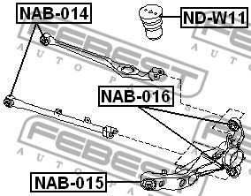 Сайлентблок заднего нижнего рычага NAB014 Febest