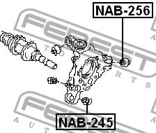 Сайлентблок заднего поворотного кулака для Nissan Maxima (A34) 2004-2008 NAB256 Febest