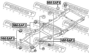 Опора кузова для Nissan Patrol (Y61) 1997-2009 NMSAF1 Febest