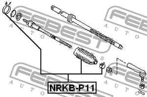 Пыльник рулевой рейки(к-т) NISSAN ALMERA N15 NRKBP11 Febest