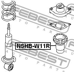 Пыльник заднего амортизатора NSHBW11R Febest