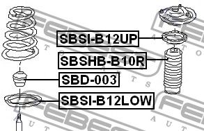Тарелка пружины SBSIB12LOW Febest