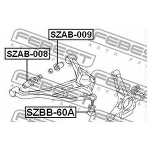 Пыльник (п.п.к.) для Suzuki Grand Vitara 2005-2015 SZBB60A Febest
