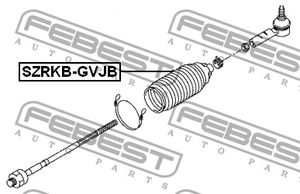 Пыльник рулевой рейки для Suzuki Grand Vitara 2005-2015 SZRKBGVJB Febest