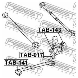 Сайлентблок кулака задней подвески нижний TAB017 Febest