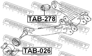 Сайлентблок заднего рычага передний для Toyota Corolla E12 2001-2007 TAB026 Febest