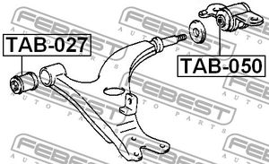 Сайлентблок переднего рычага передний для Toyota RAV 4 1994-2000 TAB027 Febest