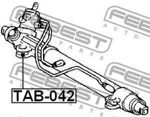Сайлентблок рулевой рейки для Toyota Land Cruiser (100) 1998-2007 TAB042 Febest