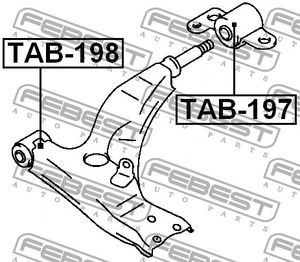 Сайлентблок переднего рычага передний для Toyota Corolla E90 1987-1993 TAB198 Febest