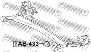Сайлентблок задней балки для Toyota Yaris 1999-2005 TAB433 Febest