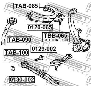 Пыльник шаровой опоры для Toyota Mark 2 (X10#) 1996-2000 TBB065 Febest