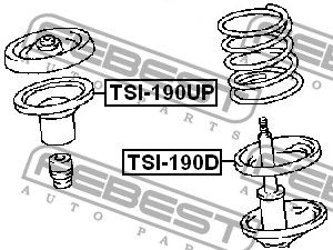 Проставка пружины нижняя (TOYOTA CARINA E AT19#/ST TSI190D Febest