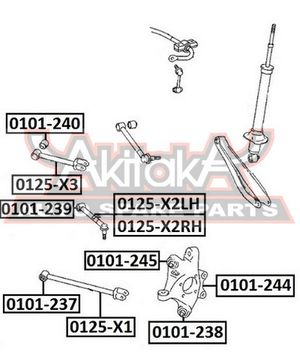 Сайлентблок заднего продольного рычага для Lexus IS 250/350 2005-2013 0101237 Akitaka