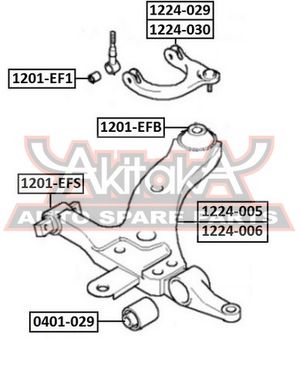 Сайлентблок переднего рычага передний для Hyundai XG 1998-2005 1201EFS Akitaka