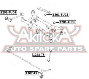 Сайлентблок заднего рычага для Kia Sportage 2004-2010 1201TUC5 Akitaka