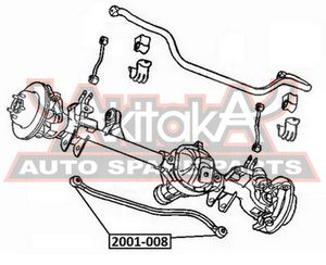 Сайлентблок передней поперечной тяги для Jeep Grand Cherokee (WJ, WG) 1999-2004 2001008 Akitaka