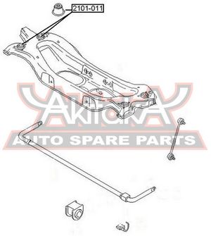 Сайлентблок задней балки передний для Ford Mondeo III 2000-2007 2101011 Akitaka