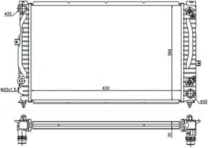 Радиатор AUDI A4S4 2.42.5TD2.62.8 94-00AUDI A6S6 2.42.7T2.8 97-04VW PASSAT B5(96-05)SKO ad0004 Sat