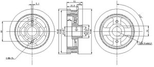 Шкив коленвала TOYOTA/LEXUS 1GRFE/2GRFE 02- ST-13470-31030 st1347031030 Sat