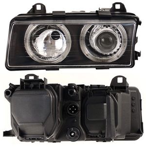 Фара BMW E36 90-94 черный хрусталь, линза st4441110bl Sat