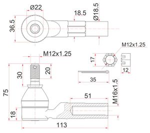 Наконечник рулевой тяги TOYOTA CORSA/RAUM -03 ST4504619206 Sat
