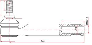 Наконечник рулевой для Toyota Avensis II 2003-2008 ST4504629425 Sat